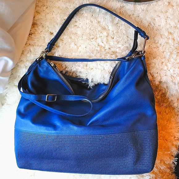 Gianni Conti Blue Leather Bag - Picture 2 of 10